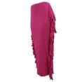 thumbnail image 5 of Liacowi Women High Waist Fringe Bodycon Skirt Side Tassels Long Skirt Ruffle Pencil Maxi Skirt, 5 of 6
