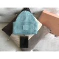 thumbnail image 3 of Gorro de punto unisex para mujer y hombre, con puños del Reino Unido, color liso, básico, para invierno, para cabeza grande, holgado, térmico, resistente al viento, grueso, 3 of 3