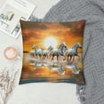 thumbnail image 2 of Shiartex Short Plush Pillowcase 1 Piece - A Galloping Horse for Home Decor White, 2 of 5