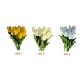 thumbnail image 3 of Injueey Ramo de flores artificiales de peonía de seda rosa, 5 uds., tulipanes, flores falsas para el hogar, decoración de boda, interior Kits de decoración para fiestas amarillo Injueey HA2017-01, 3 of 6