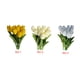 thumbnail image 3 of Injueey Ramo de flores artificiales de peonía de seda rosa, 5 uds., tulipanes, flores falsas para el hogar, decoración de boda, interior Kits de decoración para fiestas amarillo Injueey HA2017-01, 3 of 6