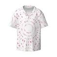 thumbnail image 5 of Picia Breast Cancer Awareness (4) Men's Linen Shirts Short Sleeve Cuban Beach Shirts Casual Shirts Button Down Shirt for Men Beach Summer Wedding Shirt-Medium, 5 of 7