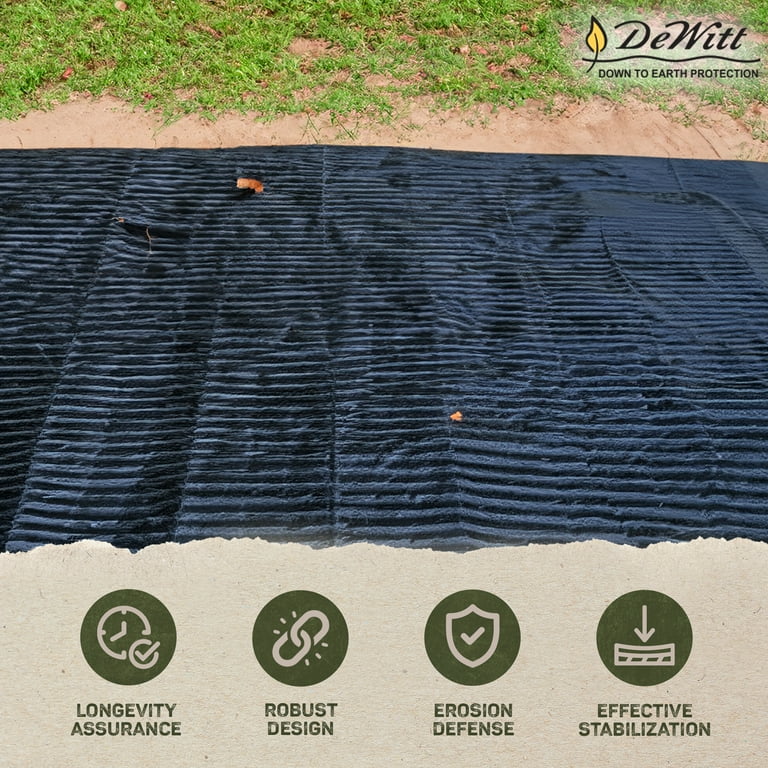 DeWitt Filter Fabric Roll – 4 Oz, 4 Ft X 100 Ft, Black Spun-Bonded Polypropylene For Landscaping