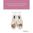 thumbnail image 2 of MeMoi Women's Lazy Daze Sloth Hard Bottom Slippers - Womens - Female (M 7-8, Ivory), 2 of 7