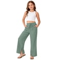 thumbnail image 5 of WAYUTE Girls Pants Soft Stretch Comfy Playwear Trousers with Elastic Waist for Toddler Kids Casual School Wear, 5 of 6