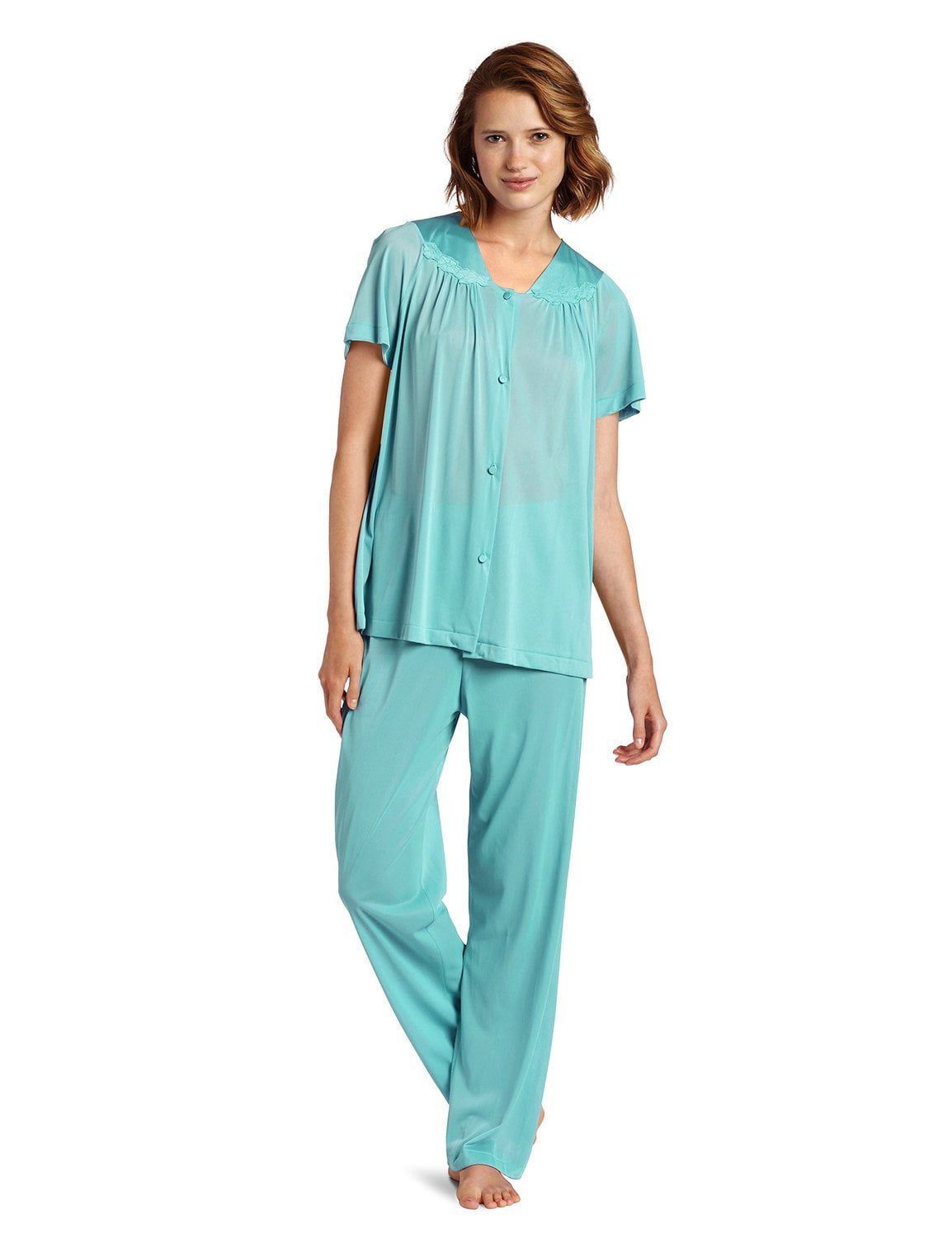 Vanity Fair Women Pant VNeck Short Sleeve pajama sets