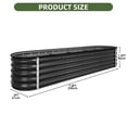 thumbnail image 6 of Dextrus Outdoor Raised Garden Bed Kit, Large Galvanized Metal Patio Planter Box with Safety Rubber and Gloves,Ideal for Plants Vegetables Flowers - 8 x 2 x 1.4ft ,Gray, 6 of 8