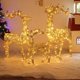 thumbnail image 2 of Ciervos de hierro navideños, conjunto familiar de ciervos navideños iluminados, decoración de patio al aire libre con luces LED, 2 of 4