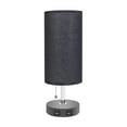 thumbnail image 2 of Table Lamp Fabric Bedside Lamp USB bedside lamp nightstand lamp Ports Shade Modern Lamp Nightstand Brushed, 2 of 7