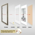 thumbnail image 2 of Scholartree 5-Pack Picture Frames, 8x10 with Mat & 11x14 Without Mat, Shatter-Safe Wall Gallery Set,Brown Oak, 2 of 6