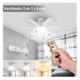 thumbnail image 4 of Ventilador De Techo Led 52cm Lampara Ventilador Instalación Fácil, Control Remoto, Incluye Expansor Y Base De Abanico, 4 of 6