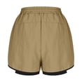 thumbnail image 5 of Mnuaqn Women Running Shorts Flowy Pleated Athletic Shorts Summer High Waisted Tennis Sporty Workout Gym Shorts (Khaki, XXL), 5 of 7
