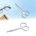 thumbnail image 2 of Beauos Stainless Steel Eyebrow Scissors, Small Grooming Shears for Nose Hair Beard Mustache Eyelash, Travel Size Manicure Nail Clipper (1Pcs, Silver2), 2 of 4
