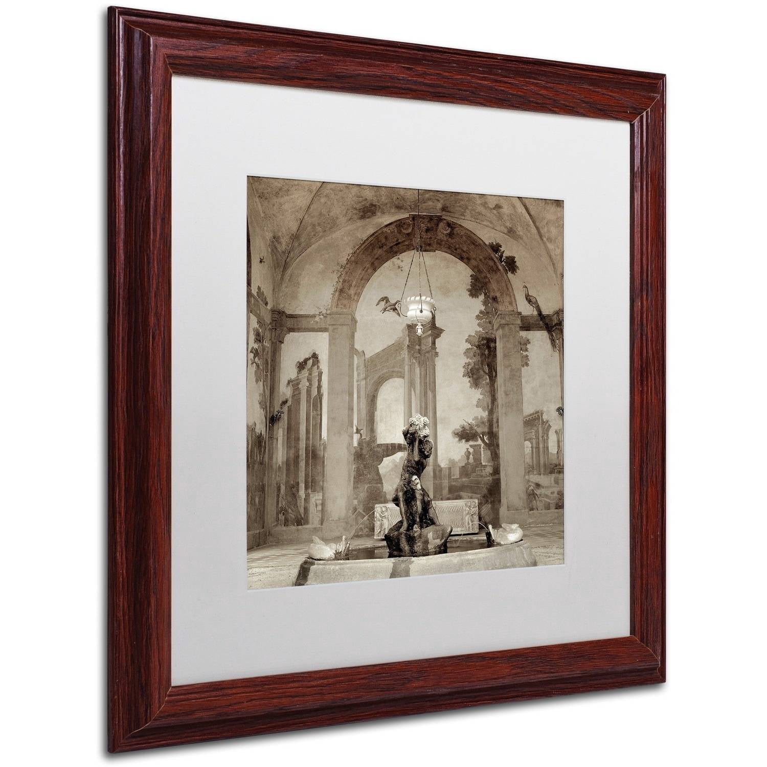Trademark Fine Art "Lombardy Giardini I" Canvas Art by Alan Blaustein, White Matte, Wood Frame