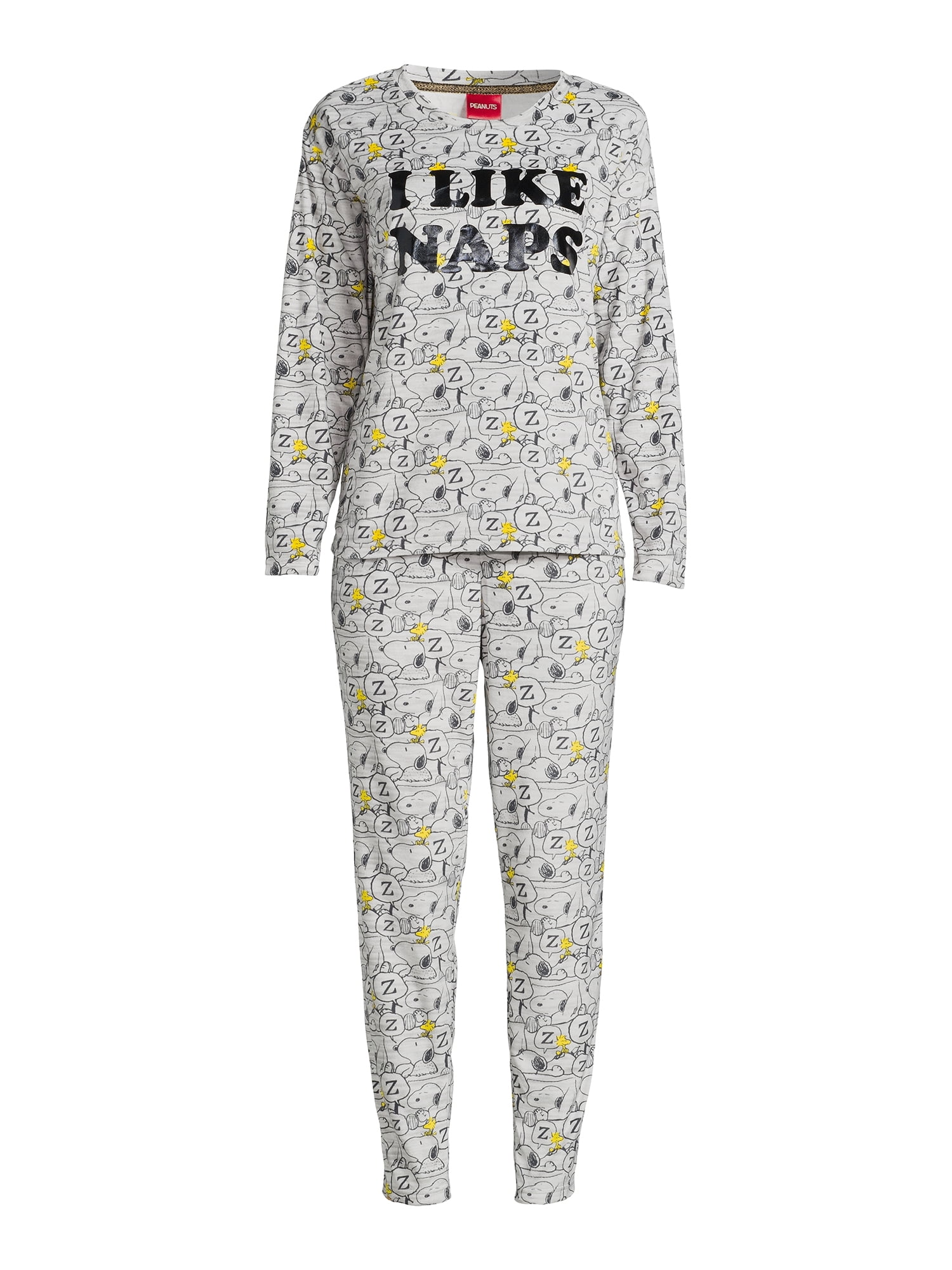 Peanuts Snoopy Women's and Women's Plus Pajama Set, 3-Piece