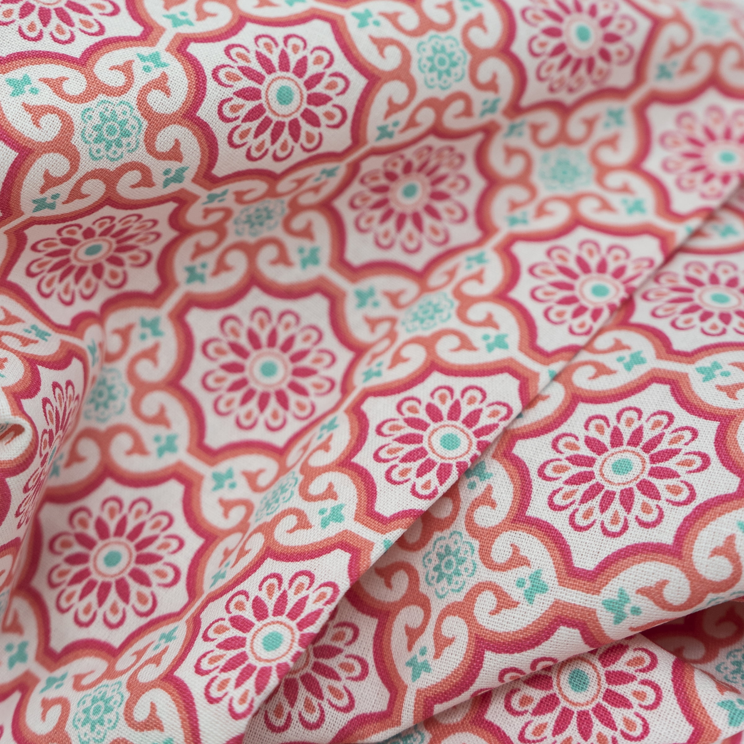 (2 pack) Waverly Inspirations 1 Yard Cut 100% Cotton Prints Fabric Blossom Lattice 44" Wide for Quilting & Sewing
