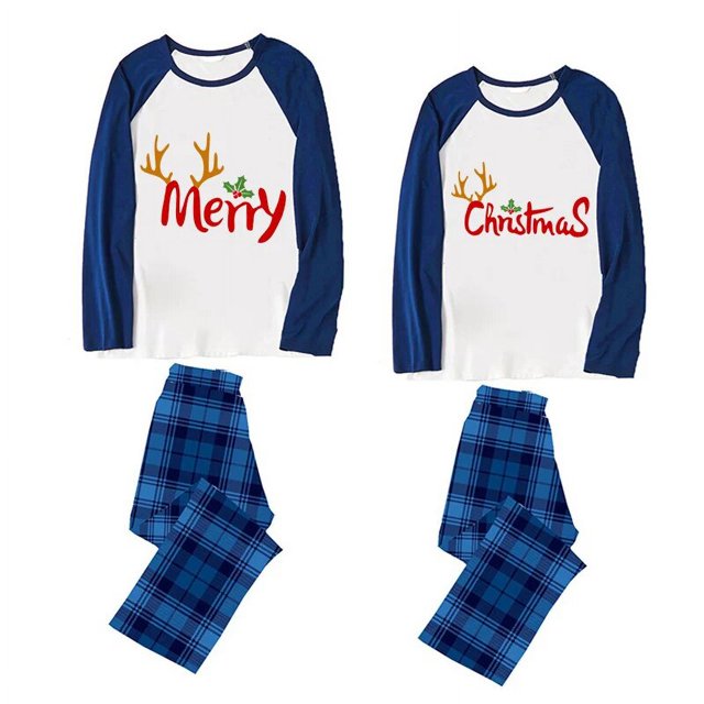 Conjuntos a juego de pijamas navideños para parejas, conjunto de pijamas verdes para adultos con diseño de ciervo, Feliz Navidad