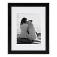thumbnail image 2 of DesignOvation Kieva Solid Wood Picture Frames, Black 11x14 matted to 8x10, Pack of 4, 2 of 7