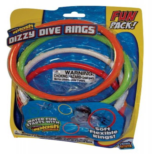 Prime Time Toys Diving Masters Dizzy Dive Rings (4 Pack Pool Dive