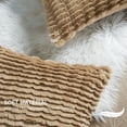 thumbnail image 5 of Home Soft Things Wavy Pattern Faux Fur Pillow Covers, Set of 2, 20"x20", Wavy Tan, 5 of 8