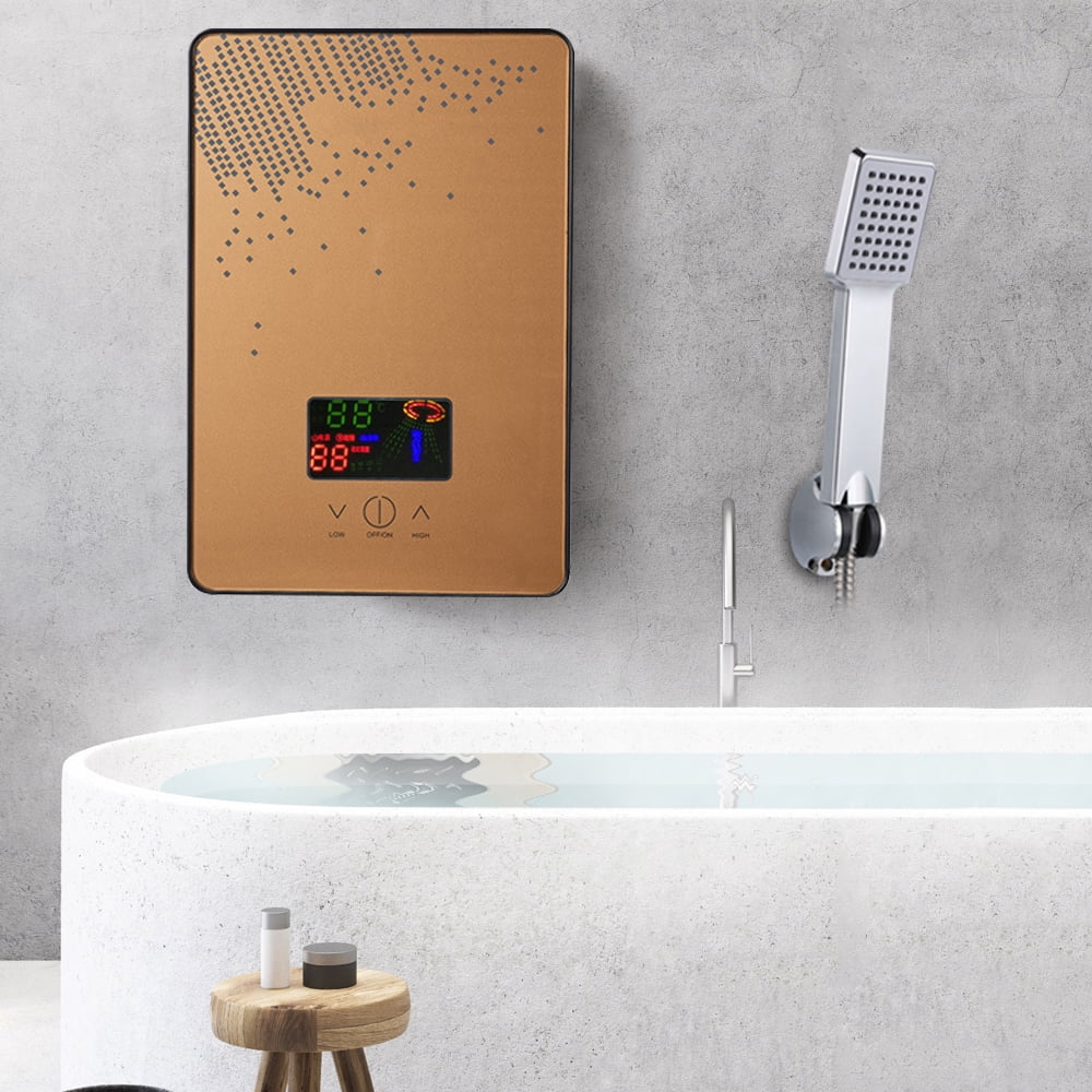 Tankless Electric Water Heater, Fast Heating, Adjustable Temperature, LED Display