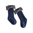 thumbnail image 2 of Yuemengxuan Kids Soft Sock Headwear Set, Floral Bowknot Medium Tube Socks+ Hairband, 2 of 3