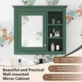 thumbnail image 5 of Pusnapku 29" Medicine Cabinet with Mirror, Modern Bathroom Wall Mounted Cabinet with Adjustable Shelves,Open Storage, Wood over The Toilet Organizer, 5 of 9