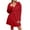 Red, variant on jobturf Robes for Women Fuzzy Fleece Long Sleeve Robes with Blet Casual Plush Soft Warm Short Cozy Bathrobe with Pockets