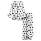 thumbnail image 2 of ICHUANYI Clearance Womens Fashion Bow Print Pajamas Two Piece Suit Long Sleeve Pants Pajama Set Homewear(White, L) ICHUANYI WER2023081004291, 2 of 5