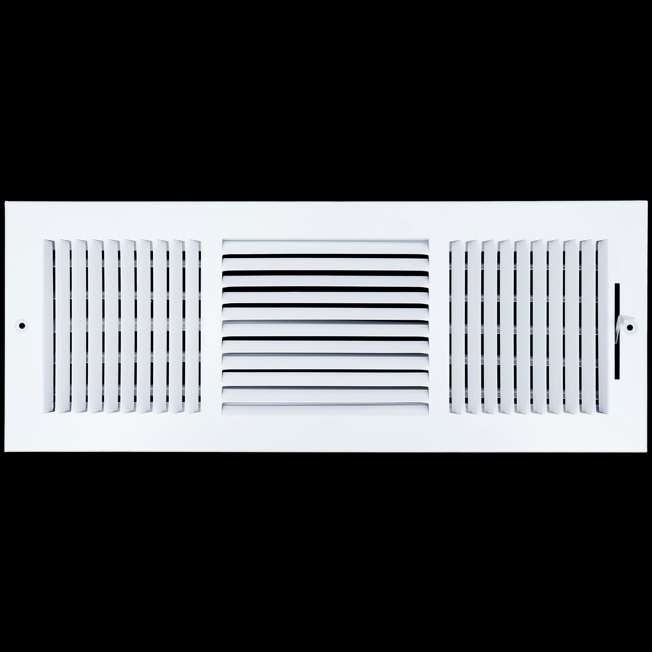 [2 Pack] Fits 18x6 Duct Opening 3 WAY Steel Air Supply Diffuser by Handua | Register Vent Cover Grill for Sidewall and Ceiling | White | Outer Dimensions: 19.75" X 7.75"