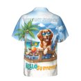 thumbnail image 2 of Brittany Spaniel Hello Summer Beach Theme with Sunglasses and Tropical Cocktail Hawaiian Shirt Breathable Summer Unisex Merch Brittany Dog Lover Gifts Idea - 00009, 2 of 6