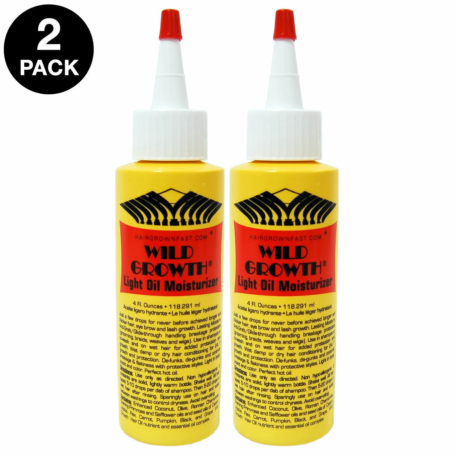 Wild Growth Light Oil Moisturizer 4 oz (Pack of 2)