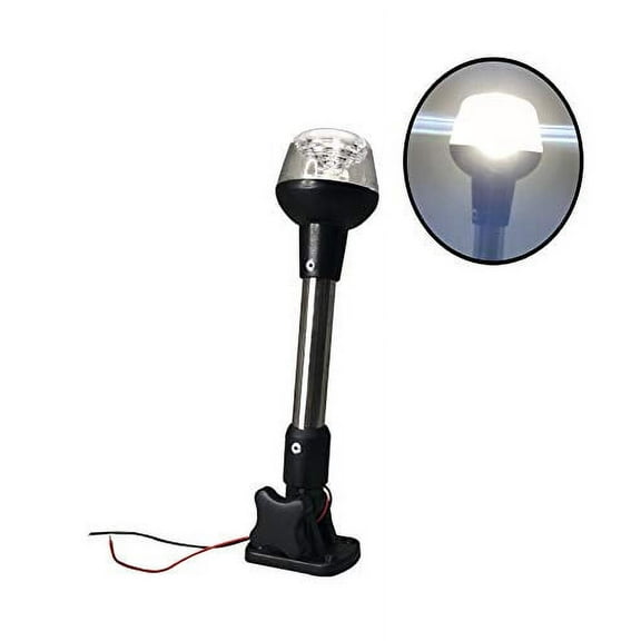 Pactrade Marine Adjustable Folding All Round Pole LED Light Navigation Stainless St.