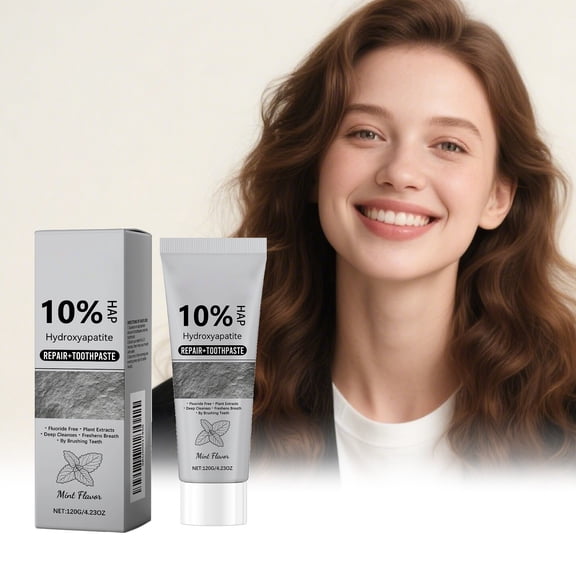10% Nano-Hydroxyapatite UpgradeToothpaste,Hydroxyapatite Toothpaste,Advanced Enamel Protection，New Upgraded Formula,Gentle Mint,Fresh Breath 120g