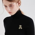 thumbnail image 6 of Cute Rhinestone Small Bear Brooch Pins For Women Men Dainty Crystal Bowknot Animal Enamel Corsage Scarf Clips Clothing Shawl Badge Lapel Collar Brooch Fashion Christmas Holiday Birthday Jewelry Gifts, 6 of 12