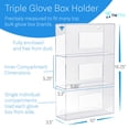 thumbnail image 2 of Organizador triple de acrílico transparente para cajas de guantes Inevibe, 2 of 5