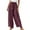 Hot Pink, variant on WIZUTIZ Wide Leg Pants New Trendy Womens Drawstring Beach Trousers Women's Loose High Waist Elegant Pants Hiking Pants Sales
