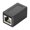 Black, variant on Coupler Phone Line Connector Telephone Cord Adapter RJ45 Female to Female