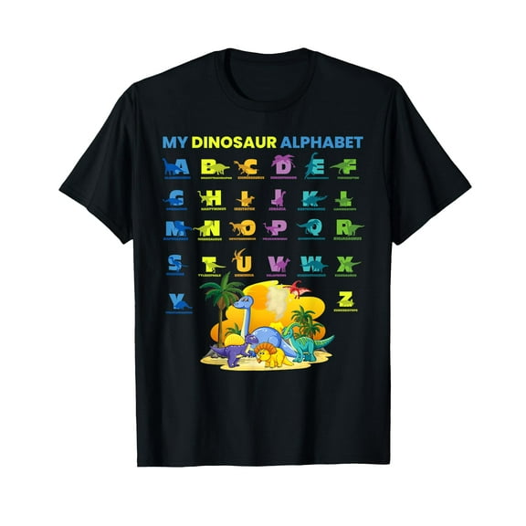 My Dinosaur Lovers Kids Alphabet Dino Fossil ABC Design T-Shirt