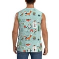 thumbnail image 4 of Easygdp Christmas Winter Animals Men's Breathable Tank Tops Sleeveless Sporty T Shirts for Basketball, Mountaineering, Bodybuilding -Large, 4 of 8