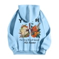 thumbnail image 5 of MHFRRA Sudadera con Capucha y Estampado Gráfico, Informal, Suave y Cómoda, para Uso Diario Azul, 5 of 5