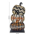 thumbnail image 6 of AZXY Halloween Decorations Stacked Wooden Pumpkin Tabletop Sign, Halloween Decor, Halloween Pumpkins, Halloween Indoor Decor, Halloween Party Decor, Happy Halloween Table Ornament for Home Display, 6 of 7