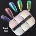 thumbnail image 4 of 6 Grids Chrome Nail Powder Pearl Shell Holographic Nail Glitter Mirror Aurora Bubble Dipping Dust Nail Art Decoration Pink Sugar Sand Micro Nail Powder Pigment for Manicure Sugar Effect Shimmer Dust, 4 of 7