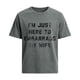thumbnail image 3 of Ceisia Humorous Slogan Washed T-Shirt Men's Relaxed Fit Short Sleeve Casual Pullover Top Gray M Gifts, 3 of 4