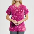 thumbnail image 2 of NAMTYQX Short Sleeve Shirts for Women Blouses for Women Dressy Casual Multicolor Size L, 2 of 4