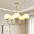 thumbnail image 2 of Arturesthome Milk Pink Glass Pendant Light Bauhaus Vintage Bubble Chandelier For Dining Room Living Room, 2 of 12