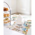 thumbnail image 4 of Happy Easter Kitchen Dish Towels for Drying Dishes Set of 3, Spring Watercolor Bunny Eggs Flowers Beige Waffle Weave Microfiber Hand Tea Bathroom Towels Quick Dry & Absorbent Towel 12x12, 4 of 7