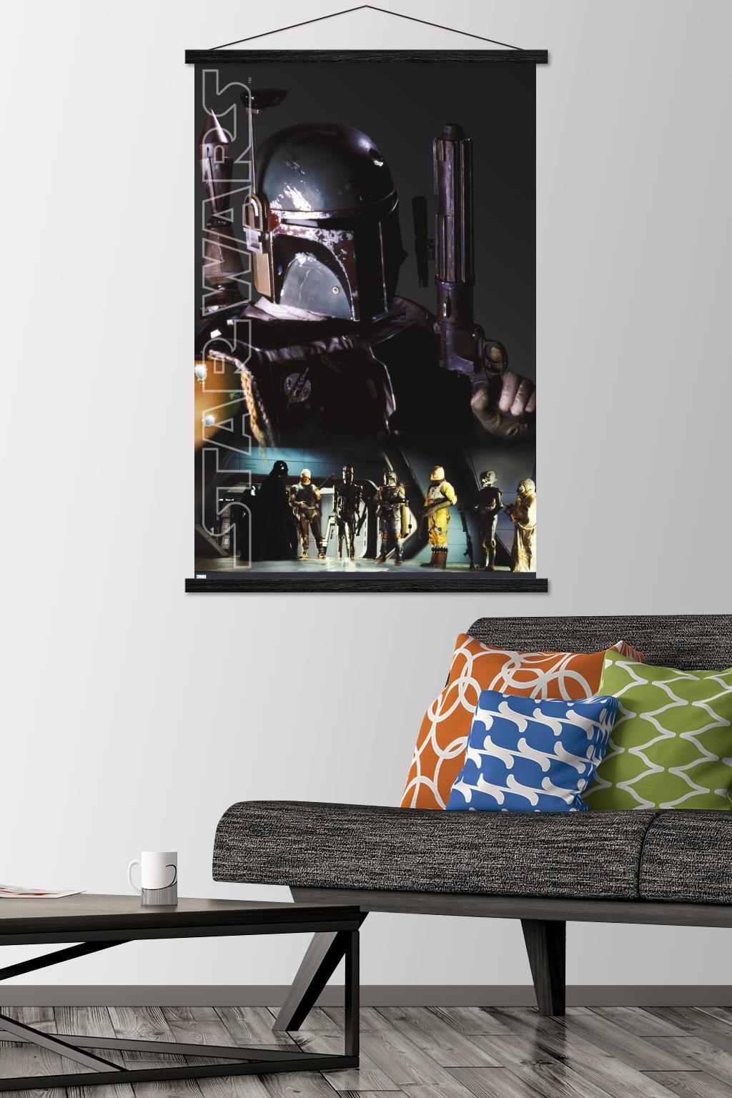 Star Wars: Saga - Bounty Hunters - Collage Wall Poster with Wooden Magnetic Frame, 22.375" x 34"