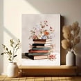 thumbnail image 6 of UXIEQU Vintage Books And Flowers Canvas Wall Art Print 15.75x11.81 Inches, 6 of 8