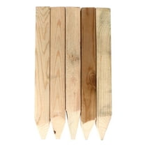 5 Pcs Garden Border Fence Stakes Lawn Posts Wood Pile